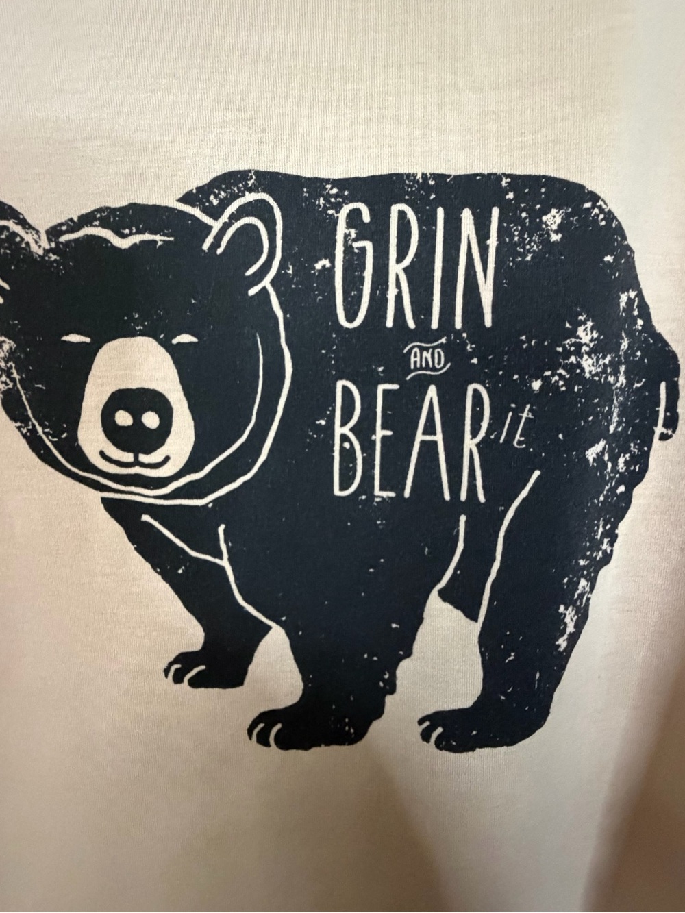 Lularoe “Grin & Bear It” Tan Colored Tank Top XL Graphic Shirt Mama Bear NWT - Picture 2 of 7